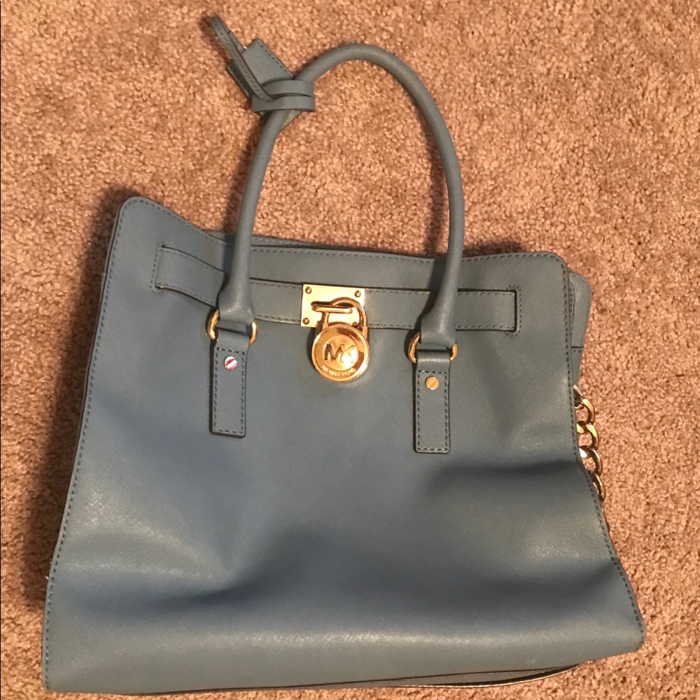 Michael Kors Hamilton Blue Large Tote